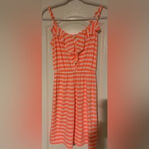 Lilly Pulitzer Small Casual Dress Coral Orange Pink White